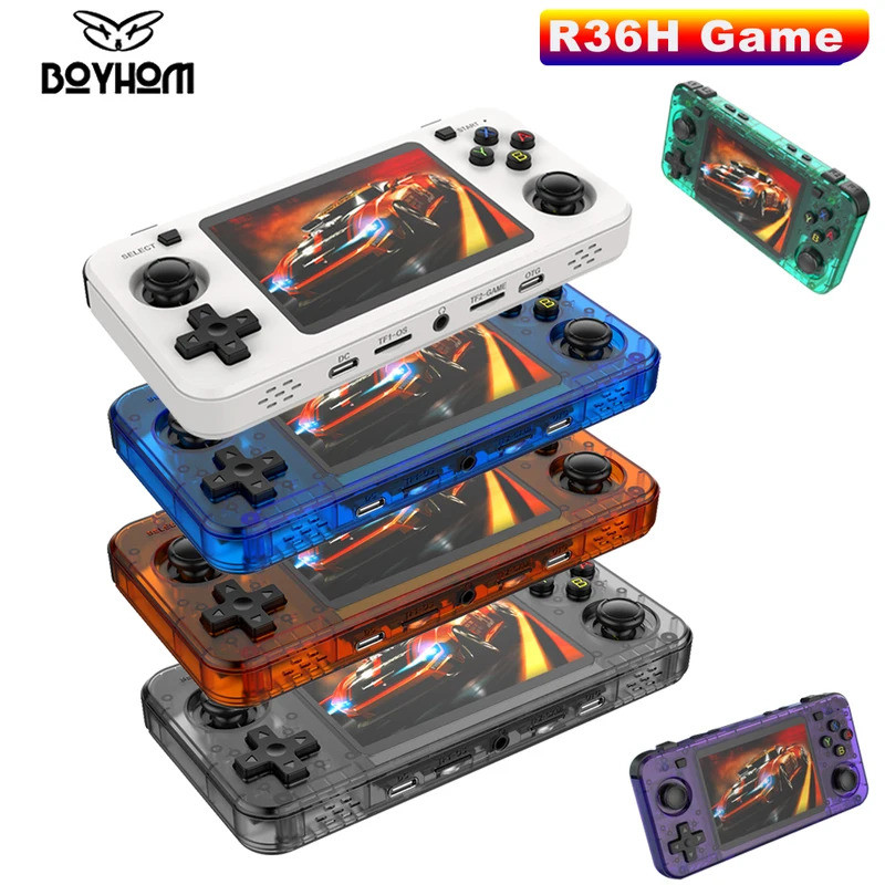 15000+ เกมพร้อม! 3.5 "IPS Retro คอนโซลมือถือ RK3326, 3000mAh Long Play original ARKOS Blue R36H 64GB