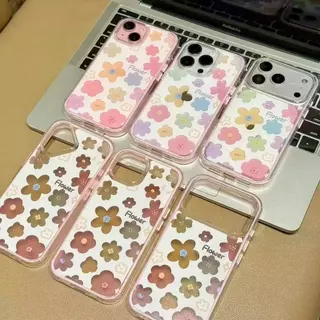 GOOD🔥น่ารักลูกแมวลูกสุนัขเข้ากันได้เคสไอโฟน 11 17 15 Pro Max 14 12 13 Pro Max XS XR X Max 7 16 14 8 Plus ดอกไม้โปร่งใส