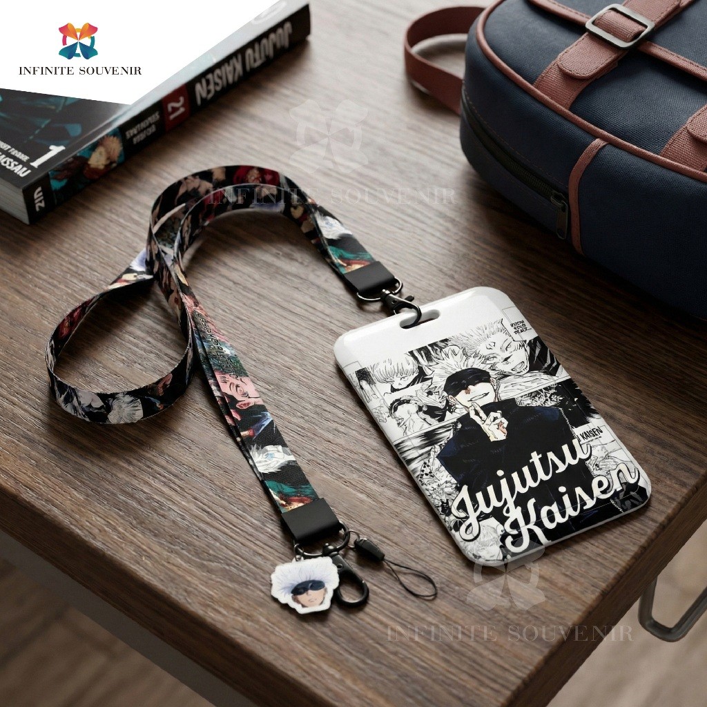 [N003] JUJUTSU KAISEN / ป้ายชื่อ ID Card Holder อะนิเมะพร้อมเชือกเส้นเล็กจี้อะคริลิค