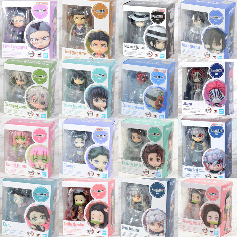 Bandai Figuarts Mini Demon Slayer: Zenitsu, Tanjiro, Inosuke, Giyu, Tengen, Mitsuri, Shinobu Figures