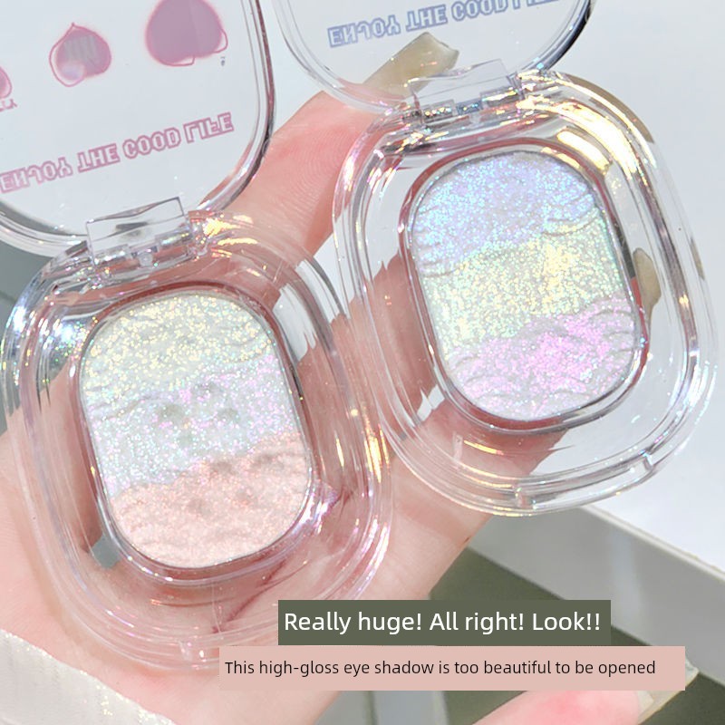 ไฮไลท์ คอนทัวร์ XIXI Mashed Potatoes High Gloss Gradient Eyeshadow Palette กระพริบ Fine โกหก Silkwor