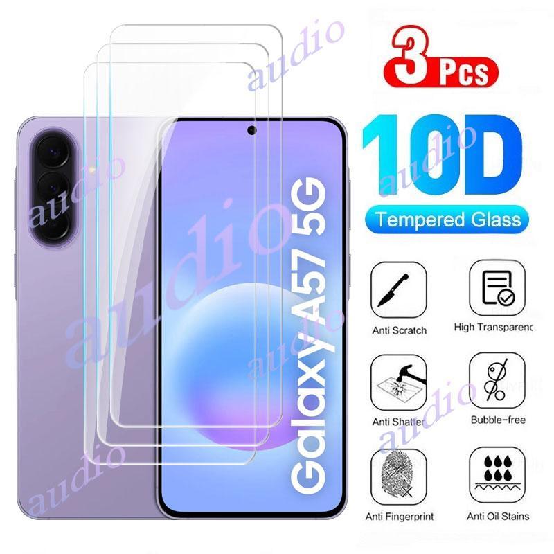 Samsung A57 5G 3Pcsกระจกนิรภัยป้องกันหน้าจอสําหรับSamsung Galaxy A57 A37 A27 A17 A07 5G 4Gใสป้องกันS