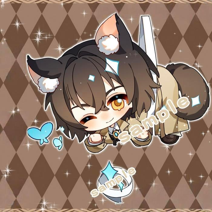 Gantungan Kunci อะนิเมะ Bungou Stray Dogs Dazai Akrillik Transparan พวงกุญแจ Dazai Ganci อะนิเมะของข