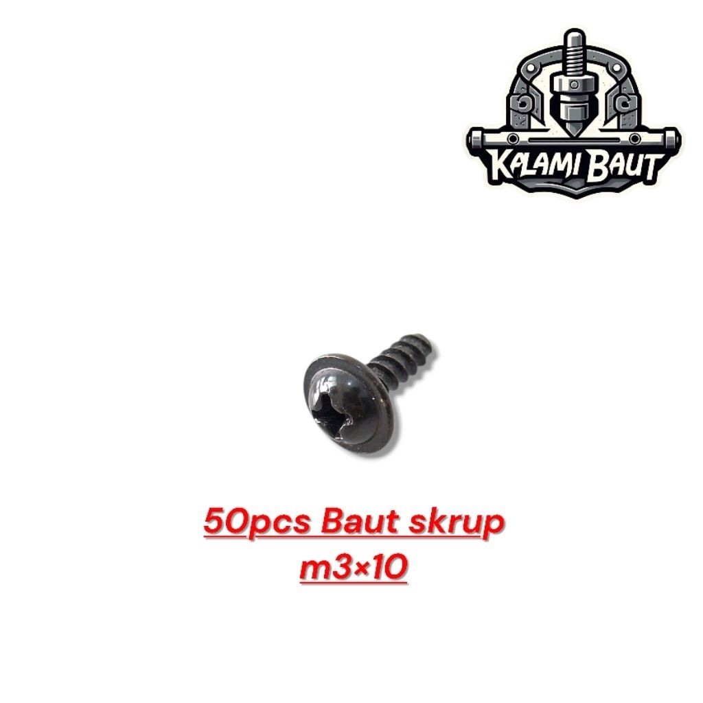 50 ชิ้นสกรูเกลียวสลักเกลียว M3u10 RIG