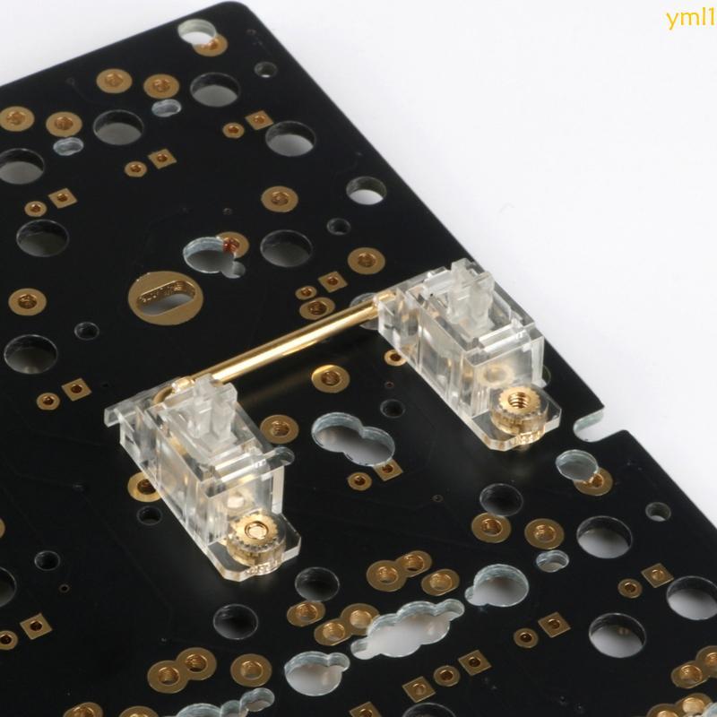 Yml1 V2 PCB Mount Screw-in Stabilizers โปร่งแสงสีดําทอง 2u 6 25u