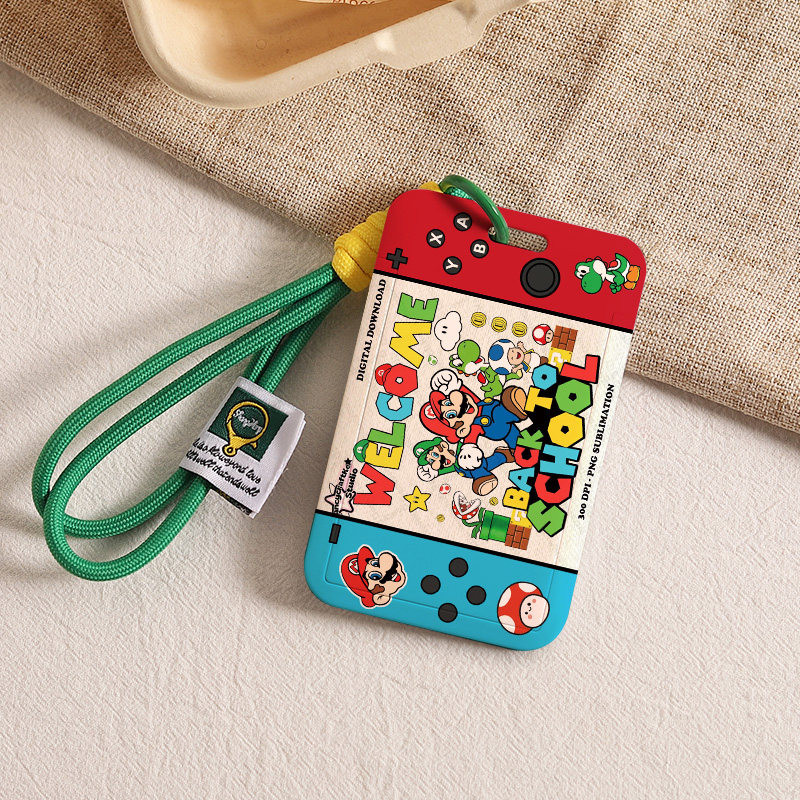 ตัวจัดการบัตรประจำตัวลายเกมMario สำหรับใช้งานในโรงเรียน รถโดยสาร และที่ทำงาน