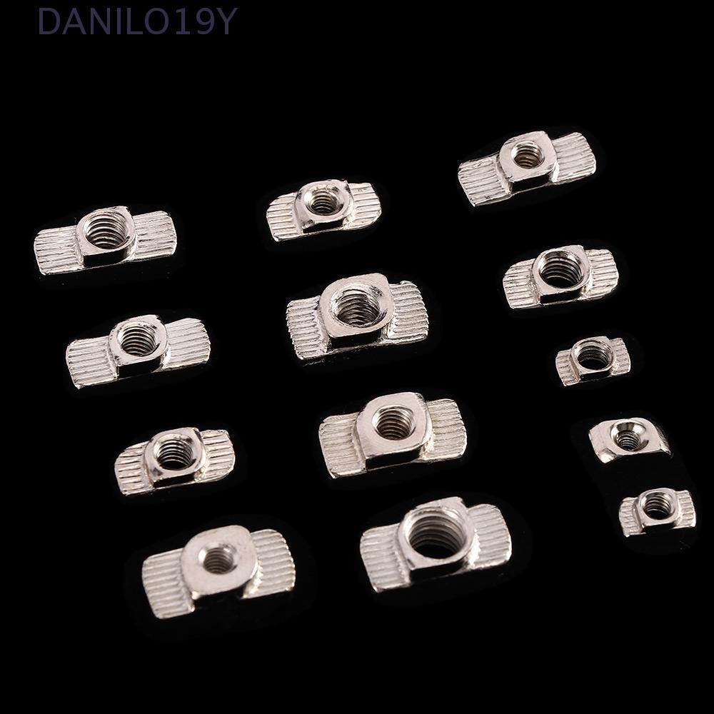 DANILO19Y Thread T Nut EU มาตรฐาน 10/50 ชิ้น T-Slot M3-M8 สําหรับ 2020 3030 4040 4545 Series อลูมิเน