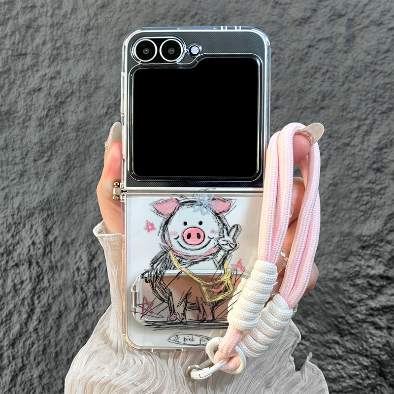 HP [ใหม่!] Ready Softcase TPU เคสพับน่ารัก Samsung Z Flip 7 6 5 4 3 2 และสําหรับ OPPO FIND N2 N3 FLI