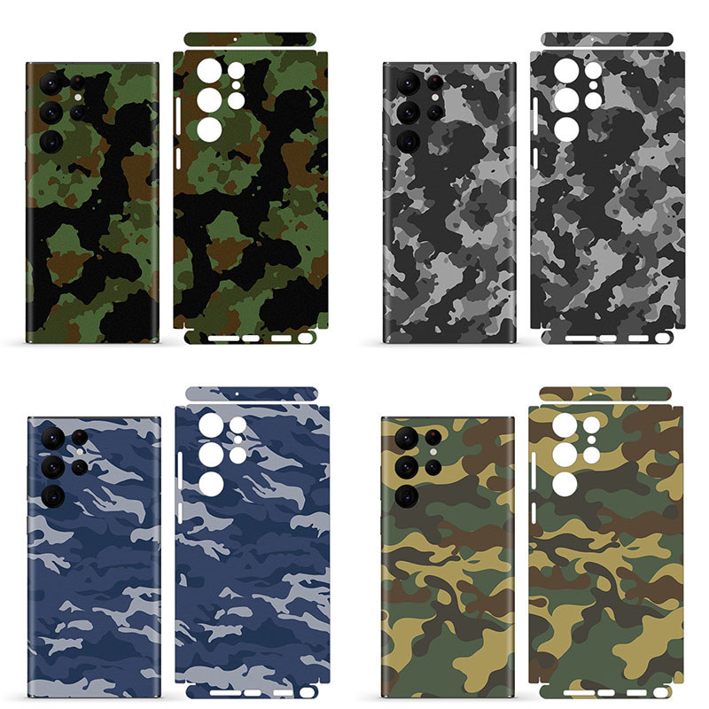 Camo โทรศัพท์ Matte สติกเกอร์ด้านหลังสําหรับ Samsung Galaxy S26 S25 S24 S23 Ultra Plus Anti Scratch ป้องกันห่อรูปลอกผิว