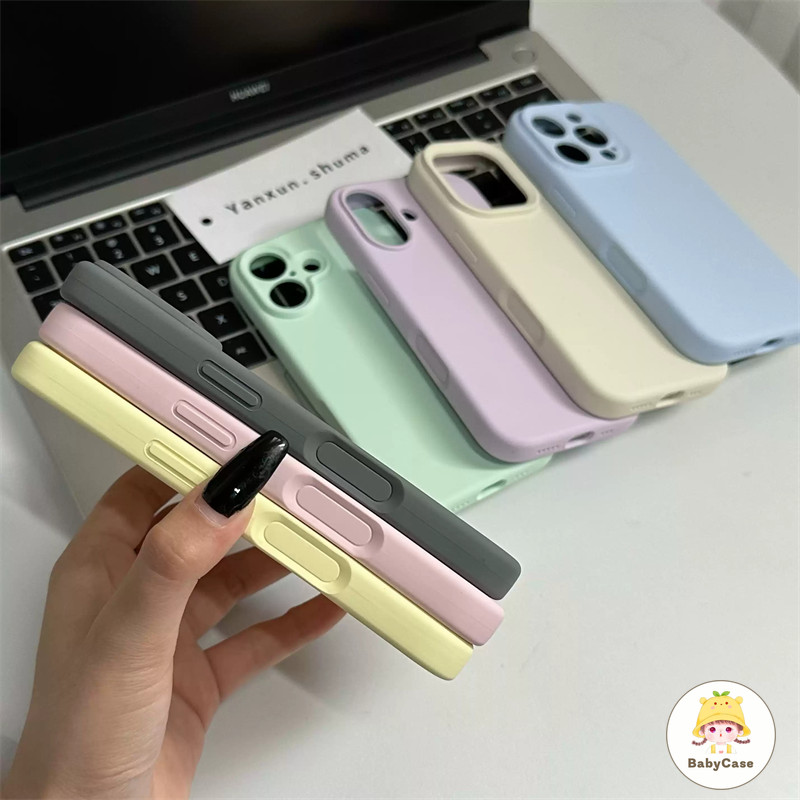 เคสสำหรับ iPhone 17 14 11 15 13 16 12 Pro Max 13 17 15 Pro 16 14 15 Plus เคสโทรศัพท์แบบมินิมอลหลากสีสันใช้งานได้หลากหลาย