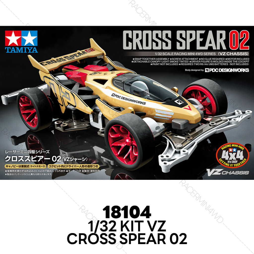 TAMIYA 18104 Mini 4WD Cross Spear 02 (VZ Chassis)