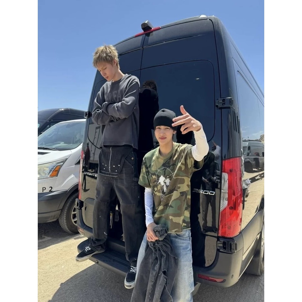 MAWZ TELFAR Washed Vintage Street Style vintage Style Waffle Long Sleeve cortis