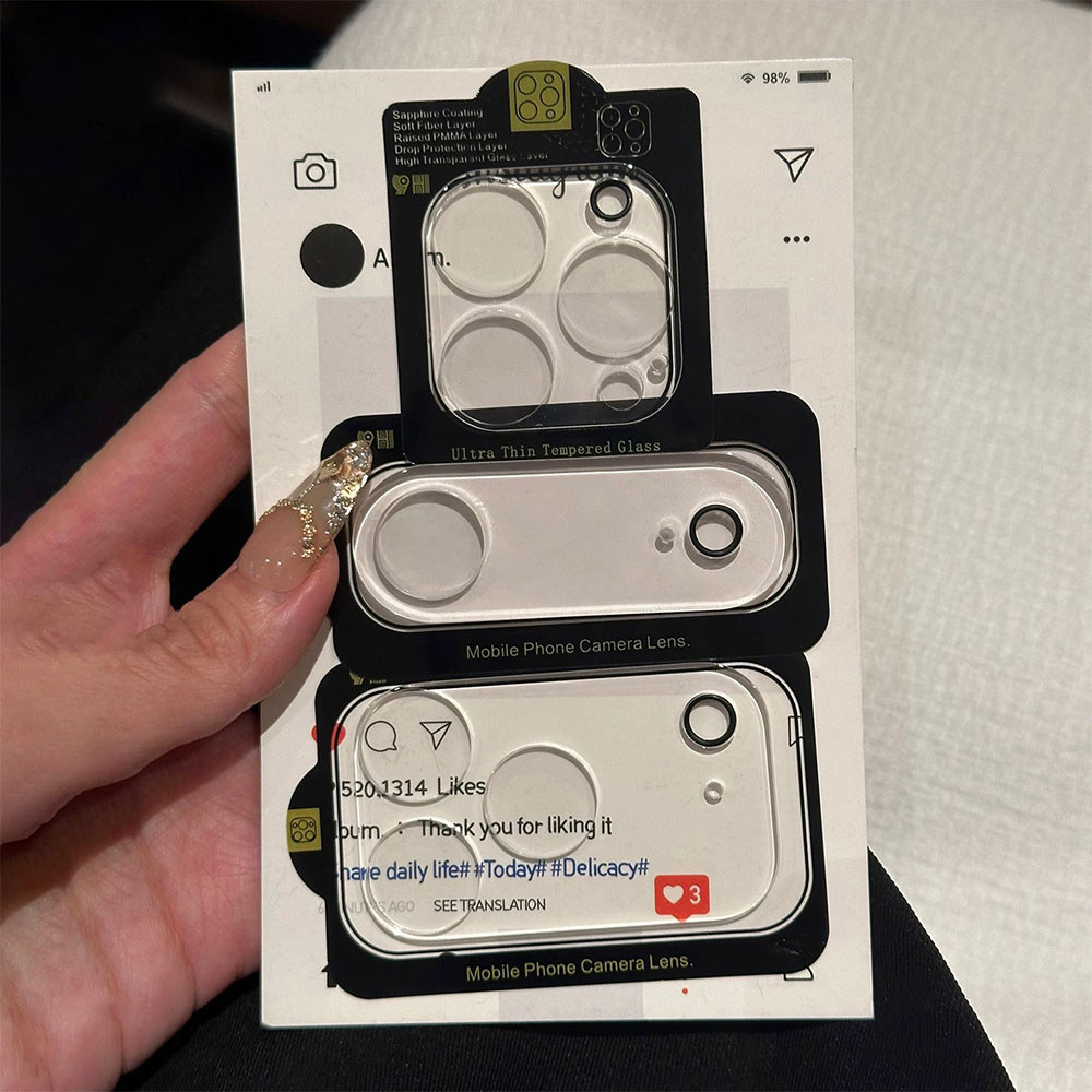ฟิล์มกระจกเลนส์โปร่งใสสำหรับ iPhone17 11 12 13 14 15 16 PRO MAX 14 15 16 PLUS 12 13MINI ฟิล์มเลนส์ ป้องกันเลนส์ กันแตก