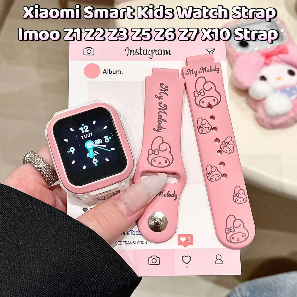 สายซิลิโคนCinnamoroll/ Melody/ Konan Imoo Z1 Z2 Z3 Z5 Z6 Z7 X10 Strap สำหรับ Xiaomi Smart Kids Watch
