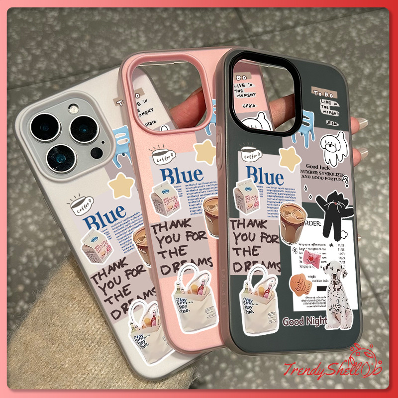 เคสโทรศัพท์แบบ 2 in 1 ซิลิโคนใส เคสเยลลี่ เคสไอโฟน 13 ภาพคอลลาจหวานอ่อน  สำหรับ iPhone17 16 15 14 13 12 11 Pro Max X XR