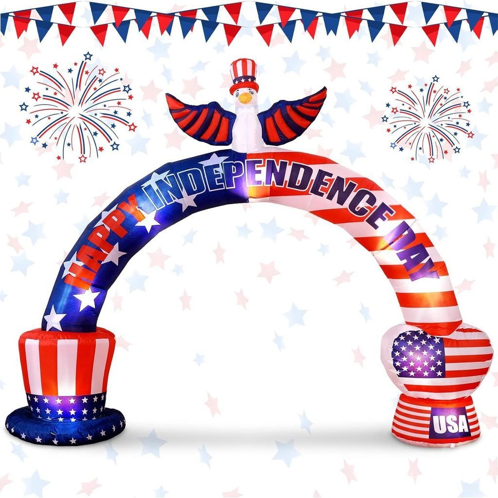 เครื่องประดับ Air รุ่นไฟ LED กลางแจ้งตกแต่งวันอิสระ Inflatable American Courtyard Luminous American 