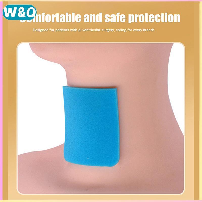 W & Q 1 ชิ้น Tracheostomy ฝุ่นสติกเกอร์ทิ้ง Laryngeal Mask Patch ฟองน้ํา Pad สําหรับ Skin Care หลังผ