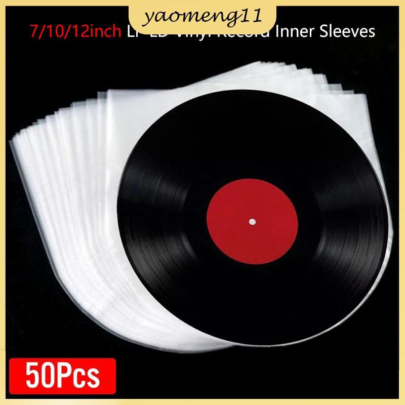 YM 50 ชิ้น 7/10/12 นิ้ว Clear Record Protecter LP บันทึกถุงพลาสติก Anti-static บันทึกแขนด้านในถุงบรร