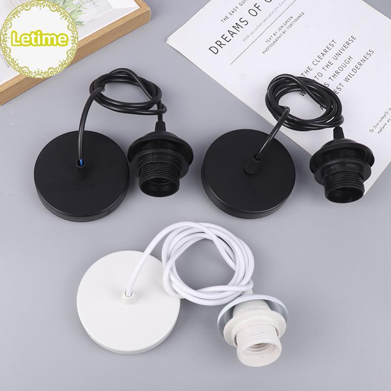 Letime Retro E27 โคมไฟ 1 M/1.5 M ลวดโคมไฟเพดานผู้ถือซ็อกเก็ตโคมไฟฐานสําหรับจี้ไฟ TH