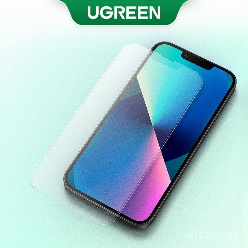 UGREEN 2PCS โทรศัพท์ป้องกันหน้าจอสําหรับ iPhone 13/13Pro Max 2.5D คลุมทั้งหมดฟิล์มกระจกนิรภัยกระจกป้องกัน