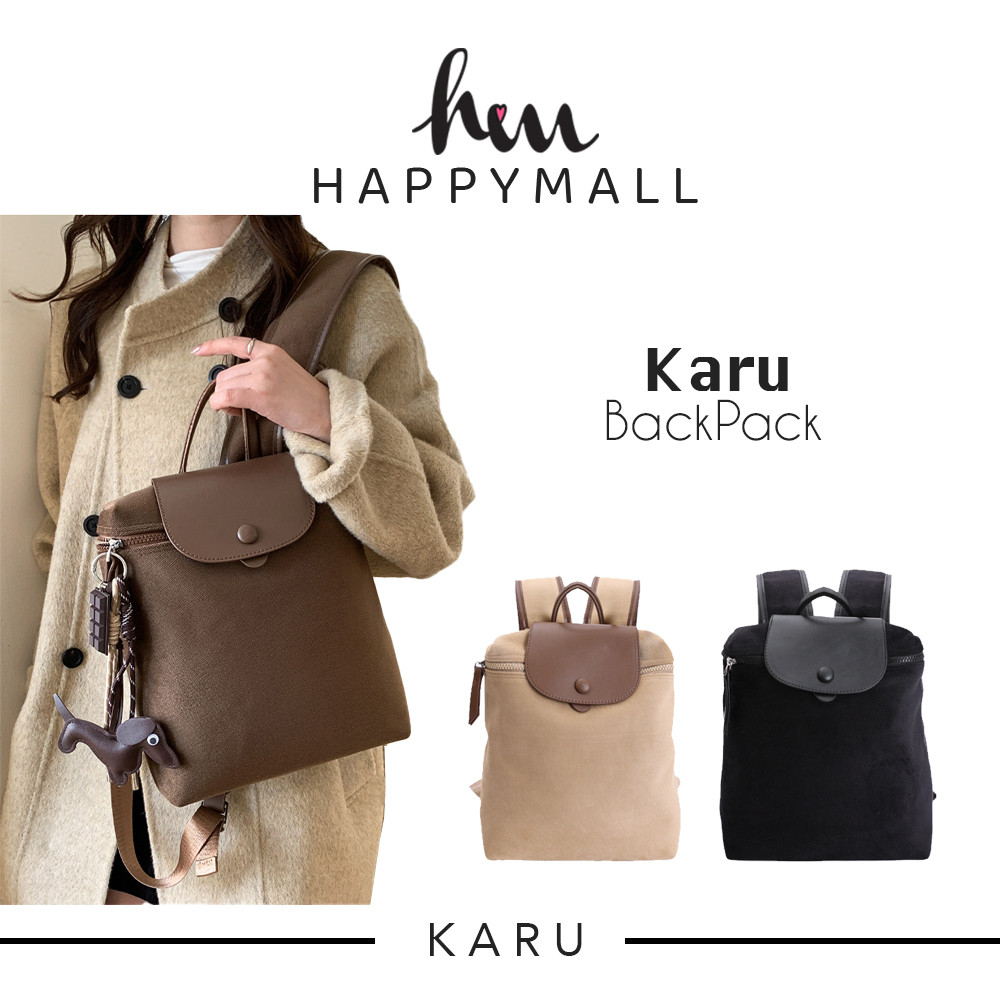 Happymall KARU Beg Travel Backpack with Zip Closed travel backpack Spacious bagpack For Outing, Stud