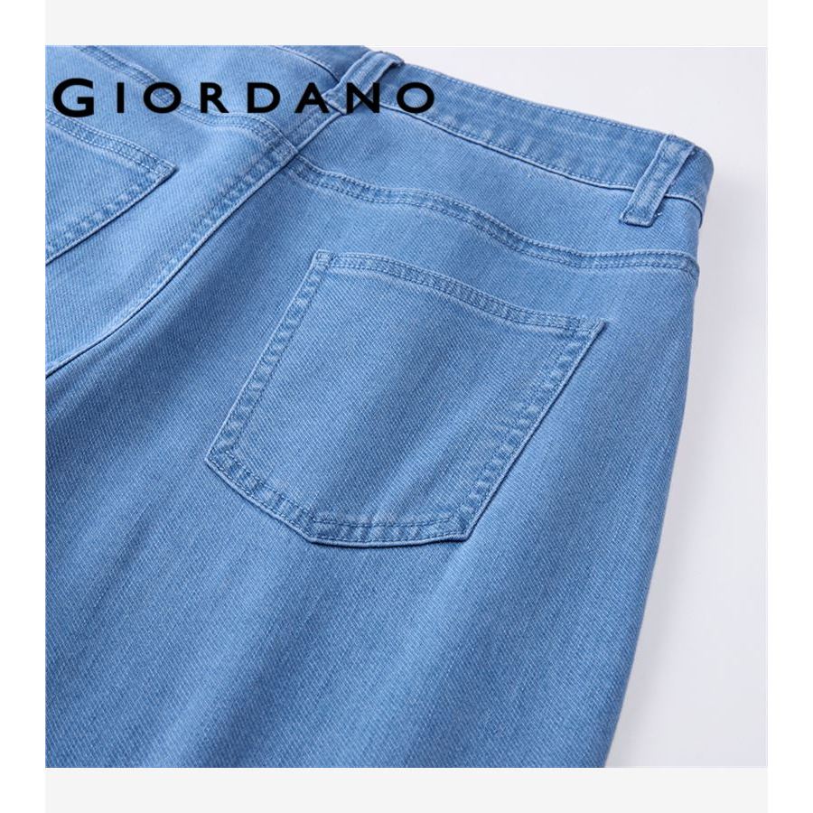 GIORDANO WOMEN Five-pocket mid rise jeans 13416336 ราคา ถูกที่สุด ดีลบีเคเค แกลเลอรีภาพที่ 8