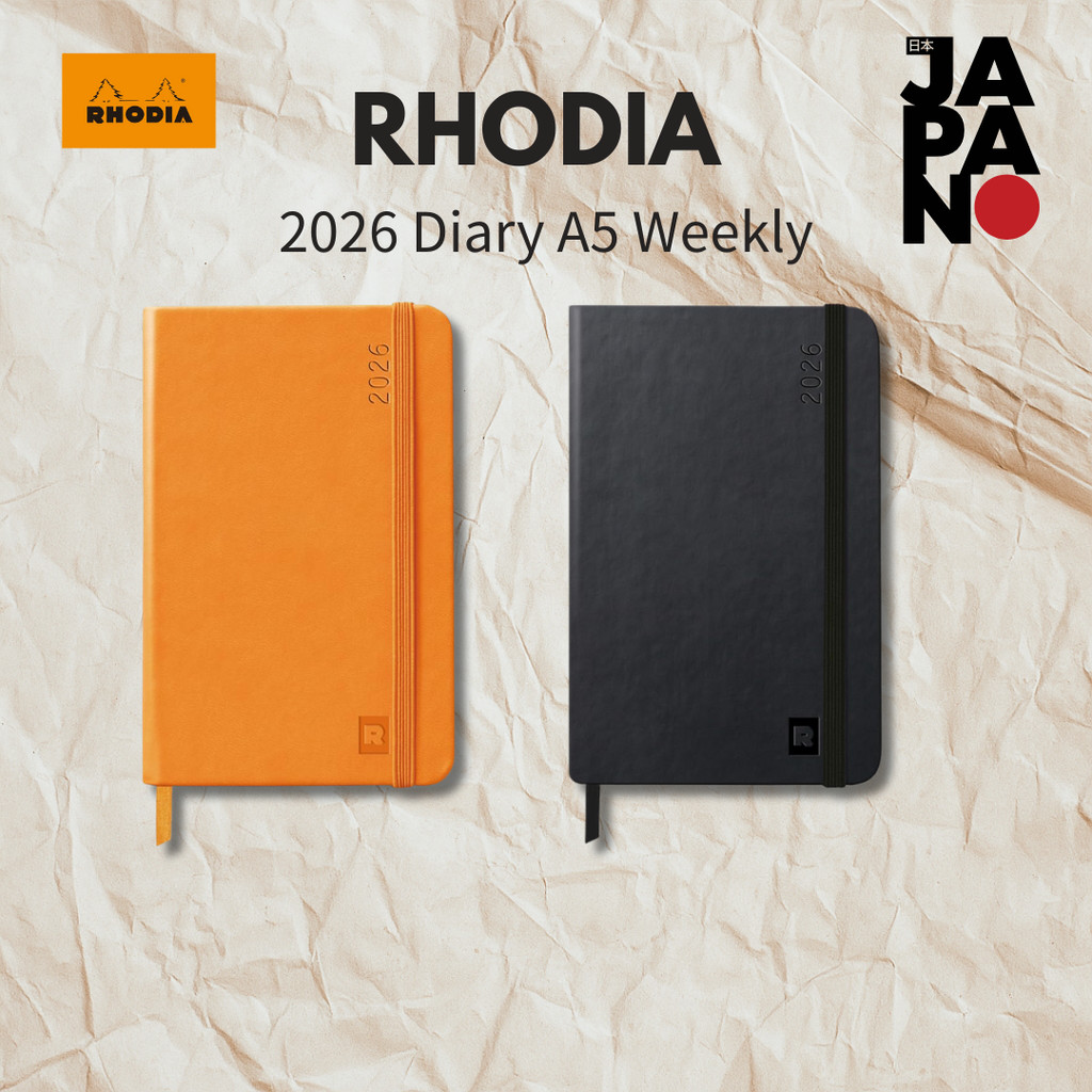 Rhodia 2026 January Start Planner Diary A5 Weekly Left Type Web Planner Weekly Horizontal Aubergine 