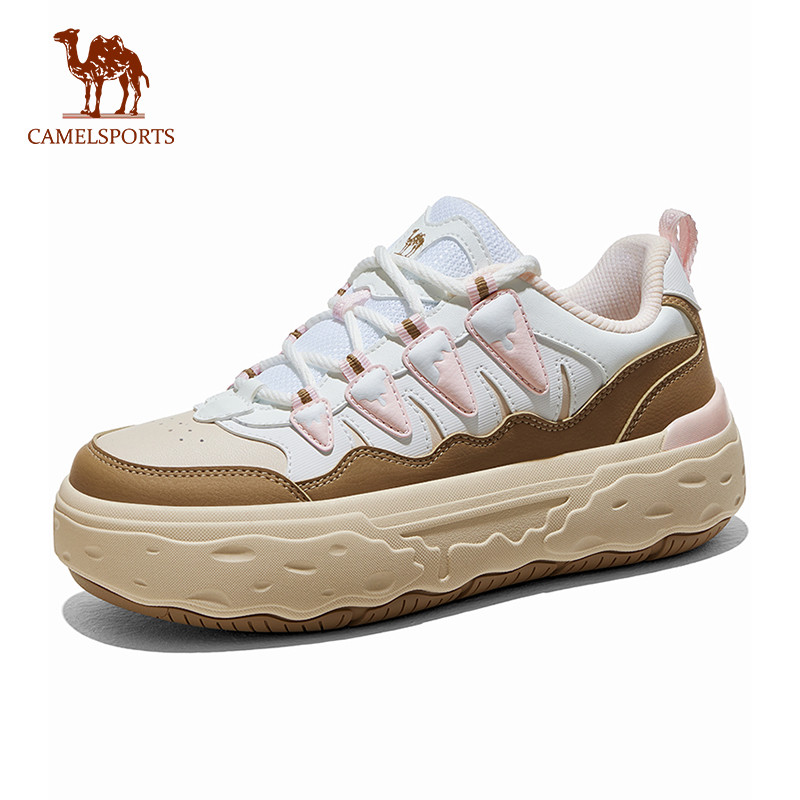 CAMEL SPORTS รองเท้าเดินป่าลำลองสำหรับผู้หญิง มีพื้นรองเท้าหนาเพื่อเพิ่มความสูง และเหมาะสำหรับการออกกำลังกายกลางแจ้ง
