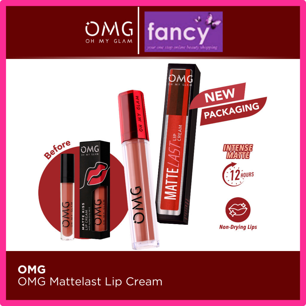 OMG Oh My Glam Matte Kiss Lip Cream 3.5g Matte Lip Cream