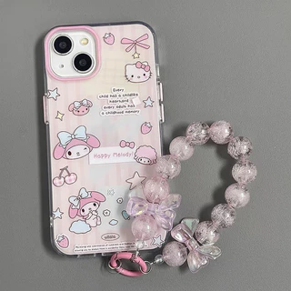 เคสไอโฟน11 ซีรี่ส์การ์ตูนสีชมพู สำหรับ iPhone 15 11 13 17 Pro Max 14 12 Pro Max 7Plus XR X XS Max 8 7 14 15 Plus SE 2020