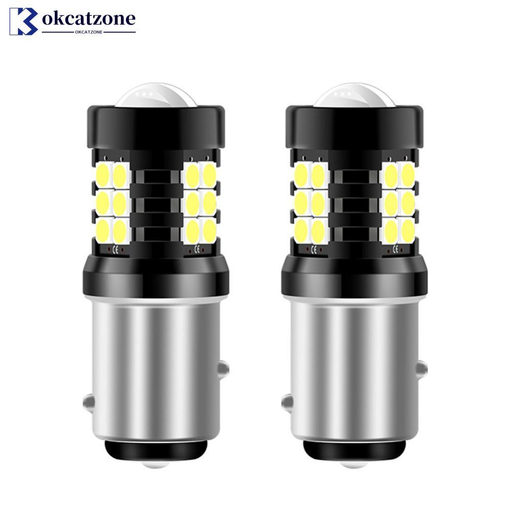 OKCATZONE BA15S BAU15S 1157 7440 T15 3157 7443 21SMD ไฟหน้ารถ LED หลอดไฟไฟเลี้ยวไฟวิ่งแสงสีขาวสว่าง 