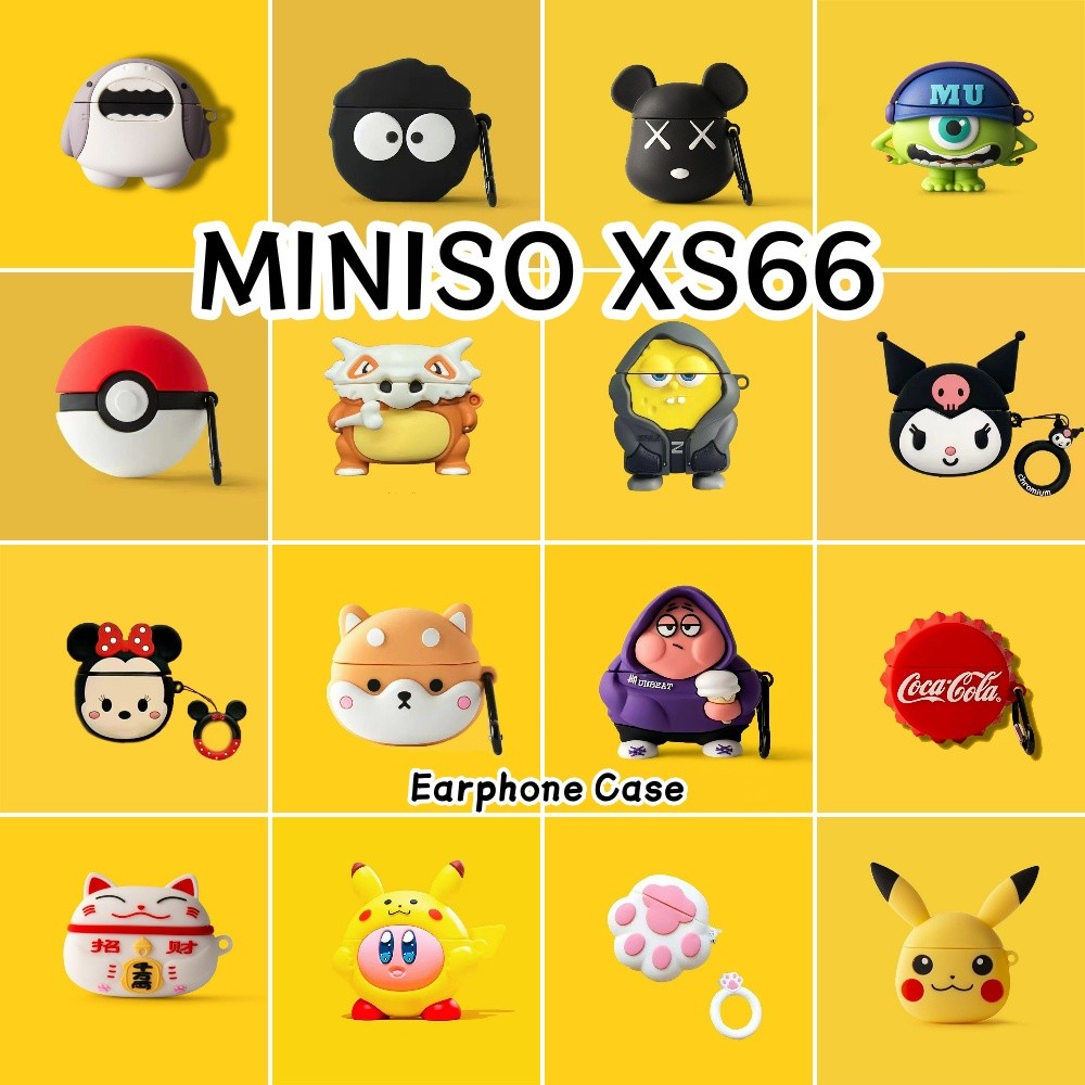 Trend FrontFor MINISO XS66 Casing Case Soft Silicone Headphone Case Trend Cartoon NO.1