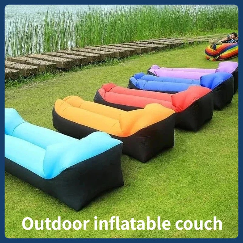 New Lazy Folding Camping Inflatable Sofa  Portable Outdoor Inflatable Lounger Comfortable Outdoor Fu