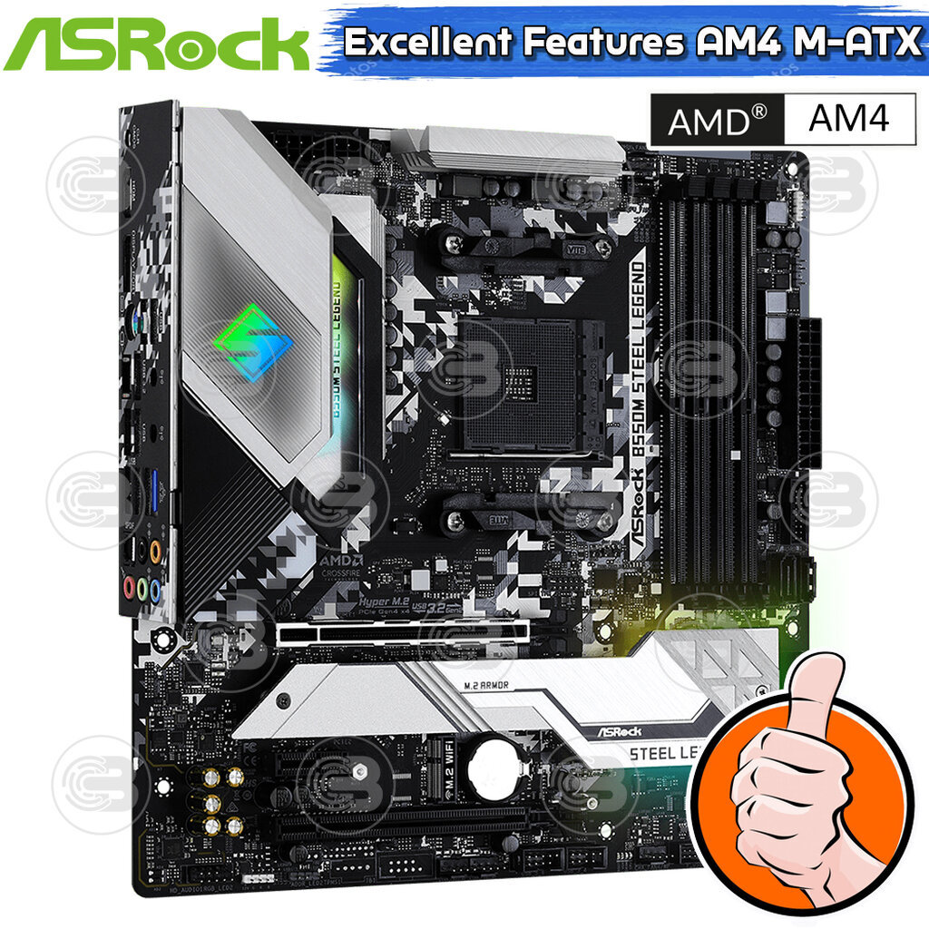 [CoolBlasterThai] ASROCK MAINBOARD B550M STEEL LEGEND AMD SOCKET AM4 DDR4 M-ATX ประกัน 3 ปี