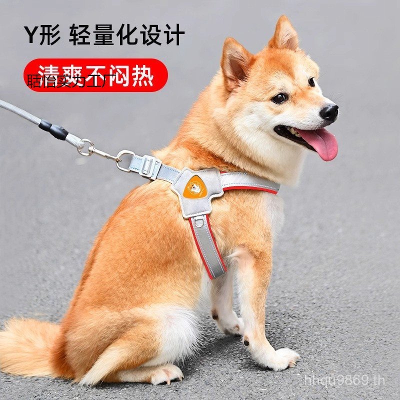 สายจูงสุนัขคอสายจูงสัตว์เลี้ยงเสื้อกั๊กกระเป๋าสไตล์รูปแบบใหม่โพสต์สายรัดหน้าอกแหวนสุนัขบูลด็อกกลางวิ