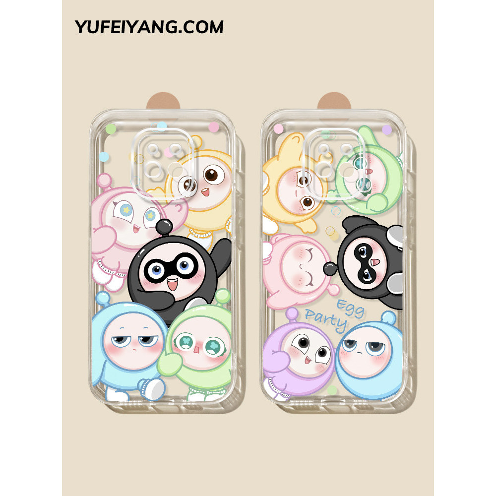 เคส redmi 9a redmi a3 เคส น่ารักไข่ Boy เหมาะสําหรับ Redmi 10x เคสโทรศัพท์ 10xpro ฤดูร้อนโปร่งใส red