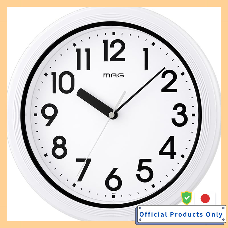 MAG Wall Clock Analog Waterproof Dustproof Kitchen Bathroom Factory Dressing Room Garage IP67 Plasti