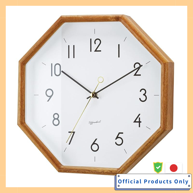 Interform Wall Clock CL-4089WH Henritt White Gold Wood Octagonal W28xH28xD5.5cm
