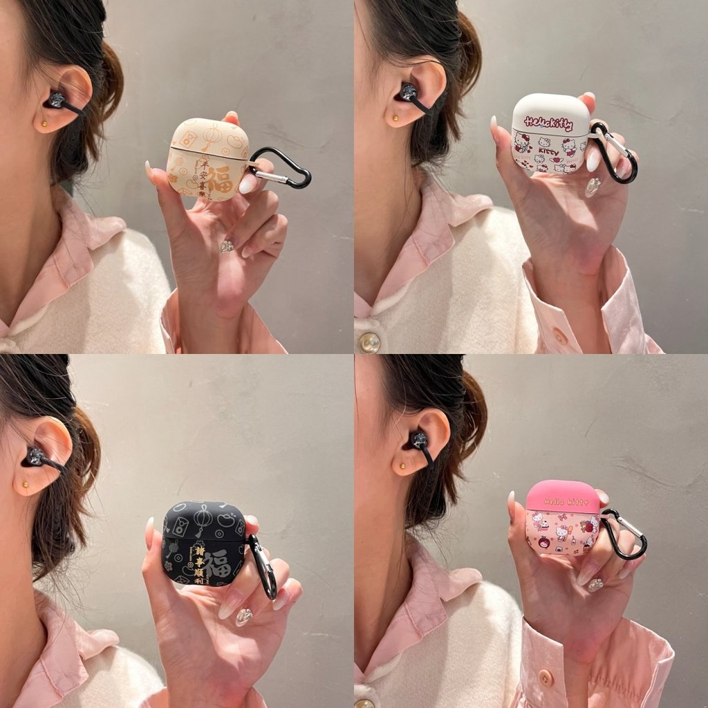 เคสหูฟังแบบหนีบหู Huawei FreeClip2 รุ่น Q ภาพประกอบชีวิตแมวคิตตี้เหมาะสําหรับข้อความอวยพรส่วนบุคคล H