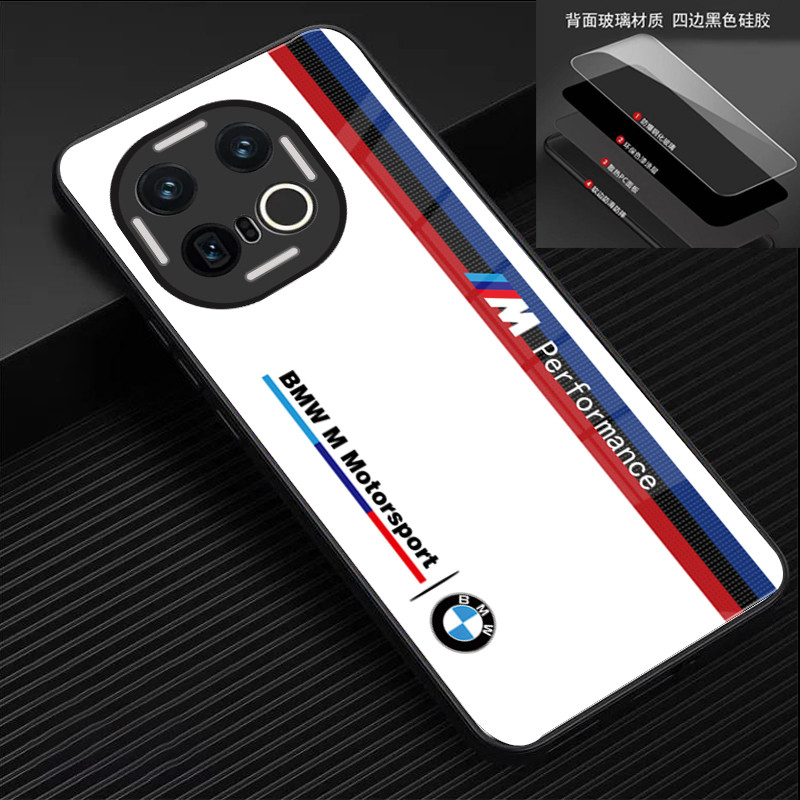 เคส iqoo 13 เคส iqoo z9x 5g IQOO13Pro เคสโทรศัพท์ที่กําหนดเอง iQOO13Pro BMW โลโก้รถด้านหลังแก้วสี่ด้