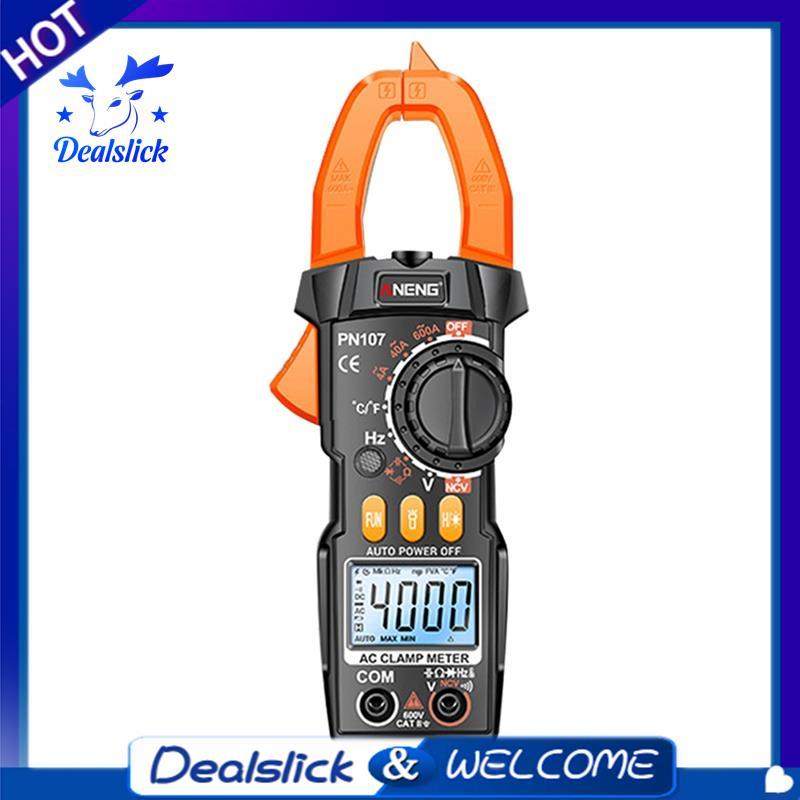 PN107 Digital Clamp Meter เครื่องทดสอบแรงดันไฟฟ้า True RMS มัลติมิเตอร์ 600A Current NCV Induction O
