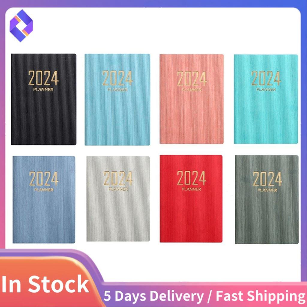 8 ชิ้น 2024 Pocket Planner ปฏิทินกระเป๋ารายสัปดาห์ 3.1x4.2 นิ้ว, Agenda Planner และ Schedule Organiz