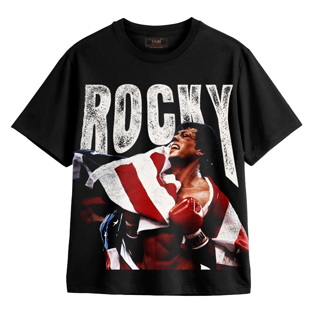 HOT R0CK-YYYY สีดํา UNISEX OVERSIZE FILM TSHIRT - TFLICS