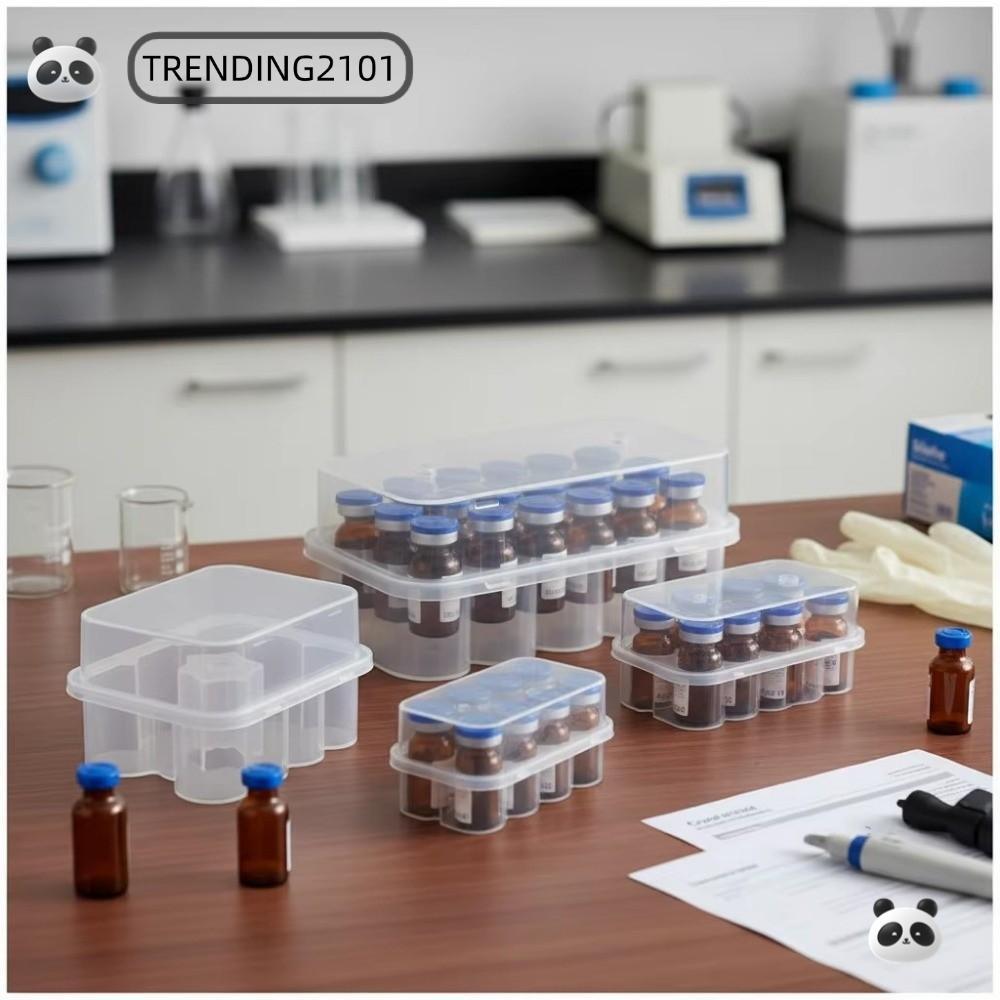 กําลังมาแรง Vial Storage, กล่องเก็บ Microtube พลาสติก, 3/5/7/10mL Stackable 2/10/24-Slot ตู้แช่แข็งหลอดกล่องอุปกรณ์เบาหวาน