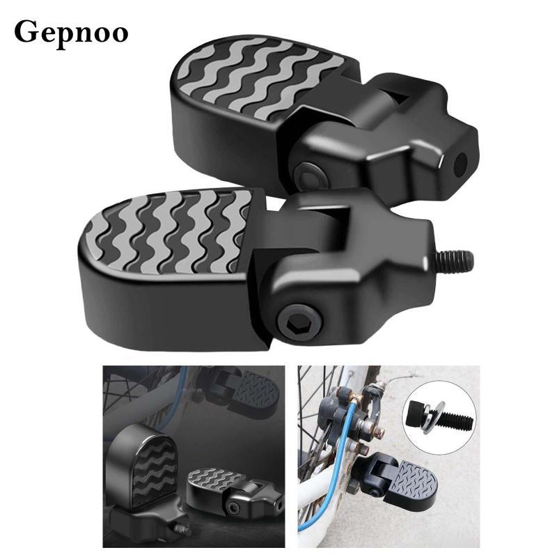 Gepnoo เบาะหลังจักรยานพับได้ ออกแบบมาเพื่อรักษ์สภาพแวดล้อม พร้อมแผ่นพักเท้าและหมุดเท้า ใช้ได้กับจักรยานยนต์และจักรยานเสือภูเขา