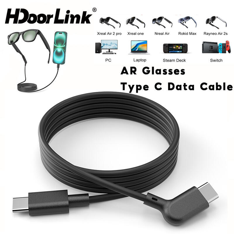 HdoorLink Full-Function AR Glasses Type C Data Cable สําหรับ Xreal / Rokid/ Ray Neo AR Glasses HD Tr