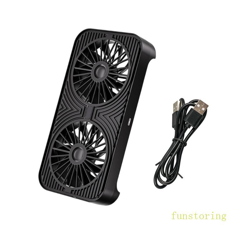 FUN USB Powered Cooling Base พัดลมคู่เสียงรบกวนต่ําความเข้ากันได้สากล 29x14 ซม.