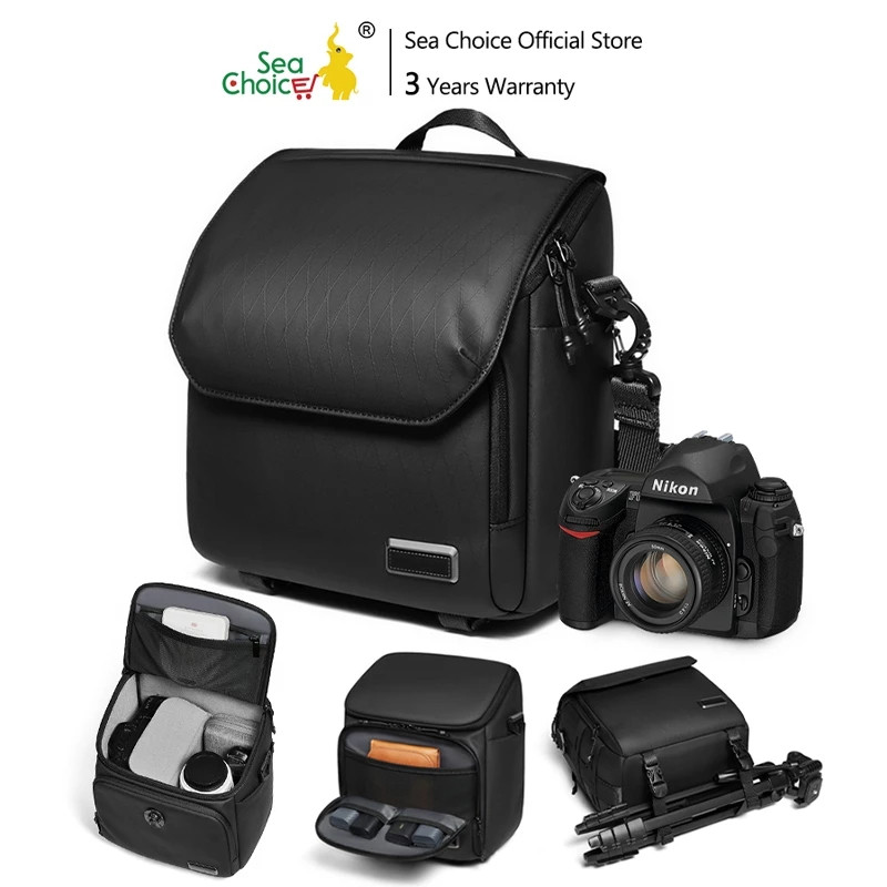 SEA CHOICE กระเป๋ากล้องสะพายข้างกันน้ำ กระเป๋ากล้อง DSLR/SLR/Mirrorless น้ำหนักเบา พร้อมสายคล้องขาตั้งกล้อง Camera Bag