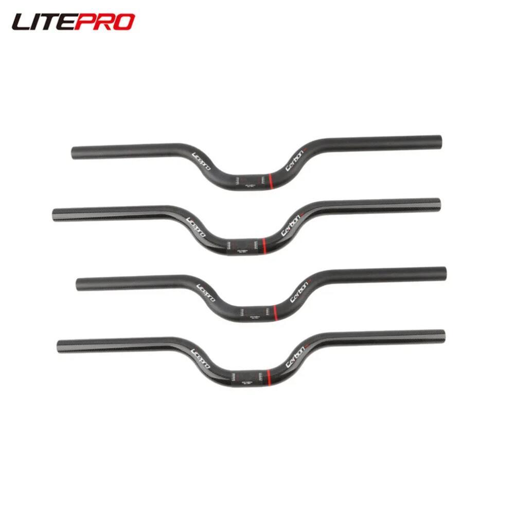 Litepro Swallow Handlebar สำหรับ Brompton ขนาด 25.4 x 580 มม., Carbon Fiber M Handlebar