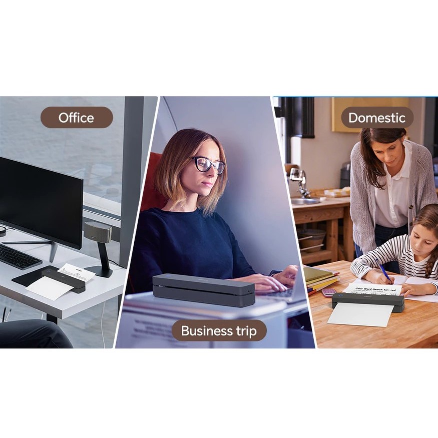 HPRT MT610/MT610 Pro มินิแบบพกพา A4 เครื่องพิมพ์โทรศัพท์/การเชื่อมต่อ USB สีดําสีขาวเครื่องพิมพ์ความร้อน - รูปที่ 5